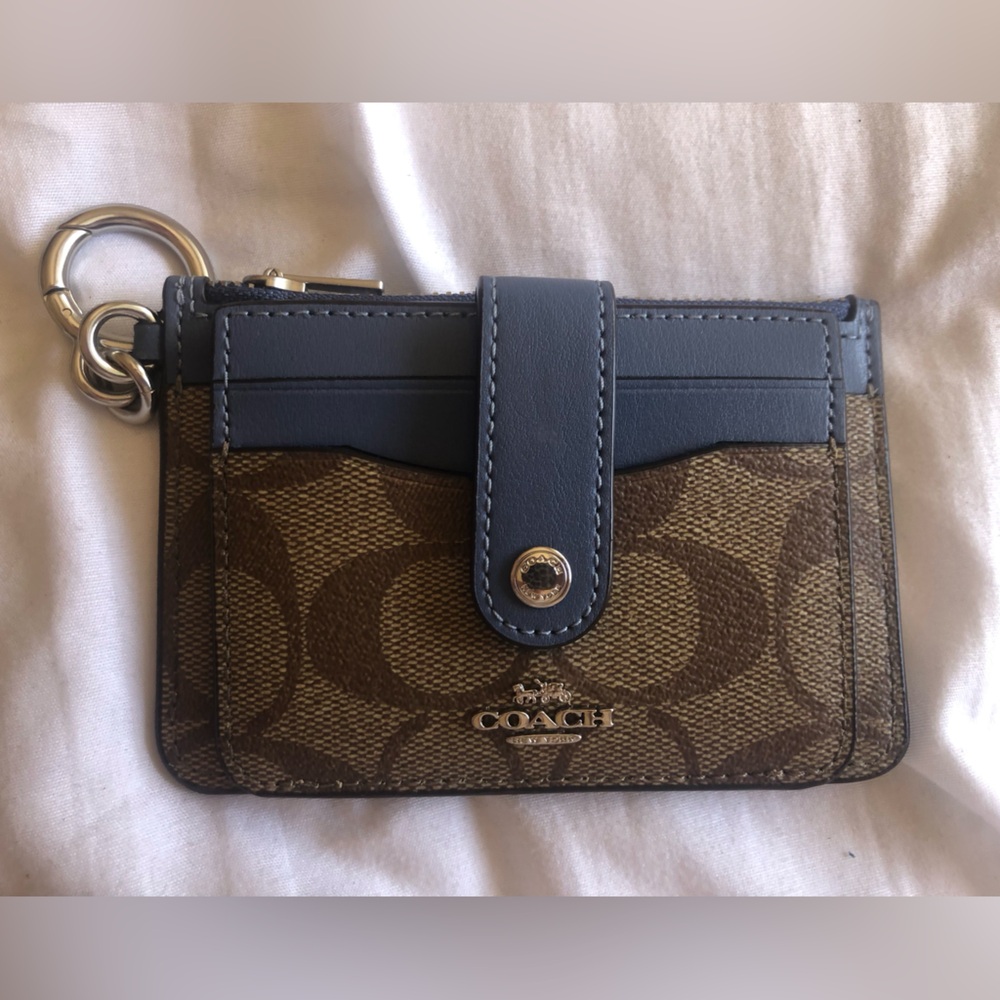 Coach Signature Attachment Card Case
